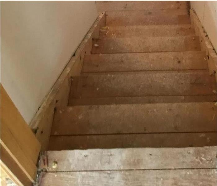 Carpet Removal From Water Damaged Stairs